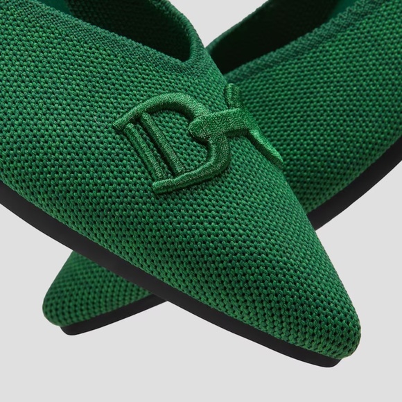 VIVAIA Forest Green Pointed-Toe Embordered Buckle Casual Flats Shoes Ena 2.0 - Picture 4 of 16